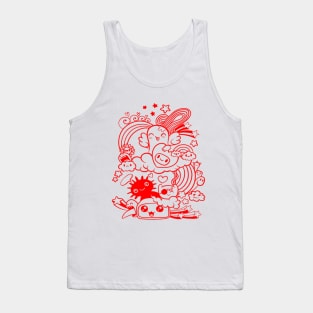 Group Of Funny Monsters Tank Top